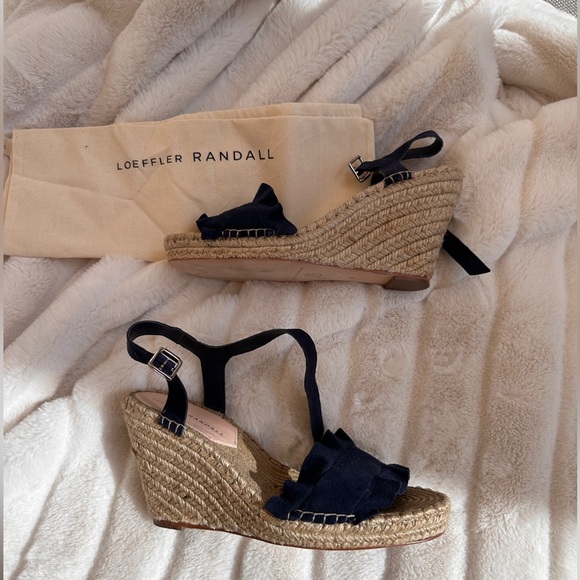 New without box Loeffler Randall blue Espadrilles - Picture 2 of 5